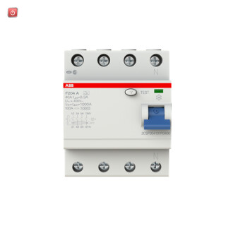 ABB2CSF204101R3400 / Fehlerstrom-Schutzschalter 40 A/300 mA, F204A-40/0,3 / EAN 8012542783800