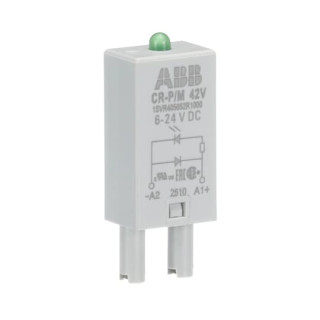 ABB1SVR405652R1000 / CR-P/M 42V Steckmodul Diode und LED grün, 6-24VDC, A1+, A2- / EAN 4013614528729