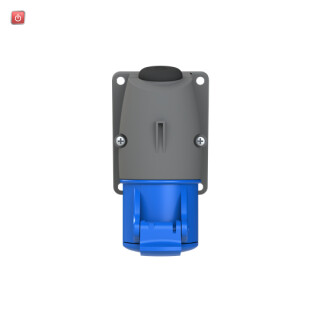 ABB2CMA193098R1000 / 216RS6 CEE-Aufputz-Wandsteckdose, 16 A, IP44 6h, 2P+E, 200-250 V, blau / EAN 7392696930987