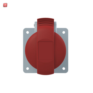 ABB2CMA193187R1000 / 416RU6 CEE-Anbausteckdose, 16 A, IP44 6h, 3P+N+E, 346-415 V, 60 Hz, ro / EAN 7392696931878