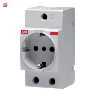 ABB2CSM112000R0701 / SCHUKO-Steckdose Italien M1173-L lichtgrau, RAL 1173 / EAN 8012542027058
