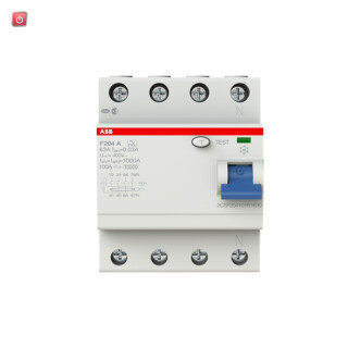 ABB2CSF204101R1630 / Fehlerstrom-Schutzschalter 63 A/30 mA, F204A-63/0,03 / EAN 8012542783602