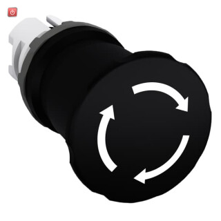 ABB1SFA611523R1006 / MPET4-10B Masch.-Stop-Taster-Vors. dreh schwarz, / EAN 7320500372586