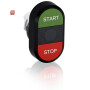 ABB1SFA611133R1106 / MPD4-11B Doppeldrucktaster Tasten - oben grün: START - unten / EAN 7320500277577