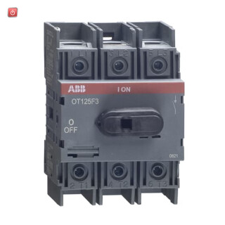 ABB1SCA105033R1001 / OT125F3 Lasttrennschalter 3-polig 125A m. schwarzem Knebelgriff / EAN 6417019391632
