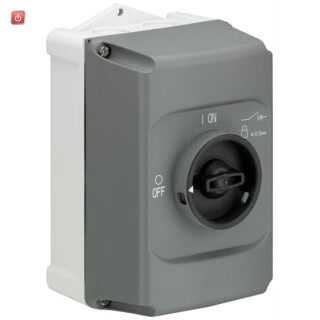 ABB1SAM201911R1010 / IB132-G Isolierstoffgehäuse grau/schwarz Normalausführung IP65, 3fach / EAN 4013614421617