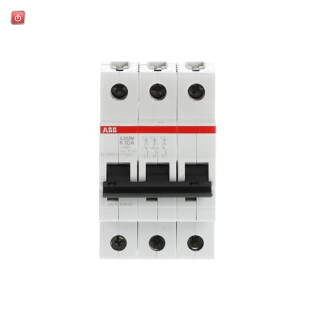 ABB2CDS273001R0427 / S203M-K10 Sicherungsautomat K-Char., 10 kA, 10 A, 3P / EAN 4016779601221