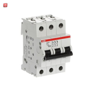 ABB2CDS283001R0064 / S203P-C6 Sicherungsautomat C-Char., 25 kA, 6 A, 3P / EAN 4016779590570
