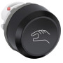 ABB1SFA611100R7106 / MP1-7106 Drucktaster-Vorsatz beschriftet schwarz, flach-tastend, Front / EAN 7320500338407