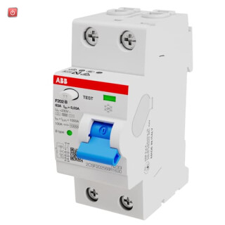 ABB2CSF202568R1630 / F202B-63/0,03 FI-Schutzschalter Typ B 2P, 63A, 30mA, 3kA, 2TE / EAN 8012542341451