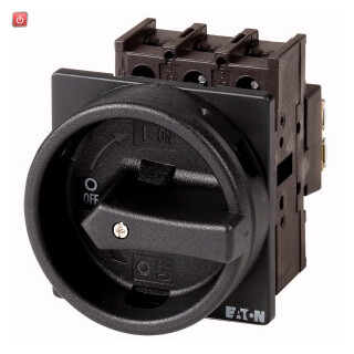 EATON / 012772 / Hauptschalter, P1, 32 A, Einbau, 3-polig, 1 Schlieáer, 1 ™ffner, HALT-Funktion, mit schwarzem Drehgriff und Sperrkranz, abschlieábar in 0-Stellung P1-32/EA/SVB-SW/HI11 / EAN4015080127727