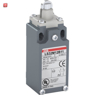 ABB1SBV011912R1211 / LS32M12B11 Standard-Positionsschalter Metall-Gehäuse IP66 / EAN 3471522621061