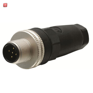 ABB2TLA020055R1100 / M12-C02 M12-Stiftstecker 5-polig mit Schraubanschluss, Kabeldurchmesse / EAN 7350024452303