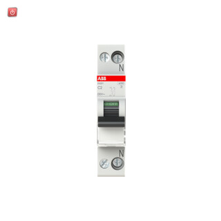 ABB2CSS255101R0024 / SN201-C2 Sicherungsautomat C-Char., 6 kA, 2 A, 1P+N / EAN 8012542091455