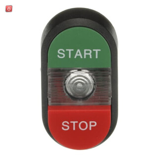 ABB1SFA611144R1108 / MPD15-11C Doppeldrucktaster Tasten - oben grün: START - unten / EAN 7320500280904