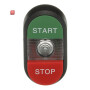 ABB1SFA611144R1108 / MPD15-11C Doppeldrucktaster Tasten - oben grün: START - unten / EAN 7320500280904