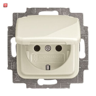 B&J2CKA002018A0596 / SCHUKO® Steckdosen-Einsatz mit Klappdeckel / EAN 4011395217405