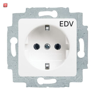 B&J2CKA002011A2902 / SCHUKO® Steckdosen-Einsatz mit Aufdruck "EDV" / EAN 4011395567906