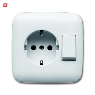 B&J2CKA001611A0169 / Kombination SCHUKO® Steckdose mit Wippschalter / EAN 4011395065105