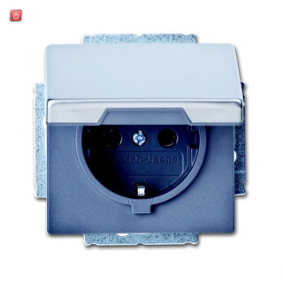 B&J2CKA002018A1490 / SCHUKO® Steckdosen-Einsatz mit Klappdeckel / EAN 4011395087541
