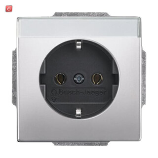 B&J2CKA002011A3851 / SCHUKO® Steckdosen-Einsatz mit Beschriftungsfeld / EAN 4011395086896