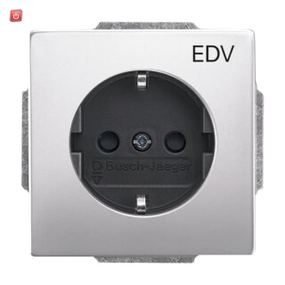 B&J2CKA002013A5277 / SCHUKO® Steckdosen-Einsatz mit Aufdruck "EDV" / EAN 4011395087213