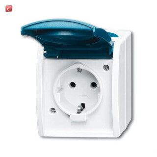 B&J2CKA002083A0817 / SCHUKO® Steckdose mit Klappdeckel / EAN 4011395993156