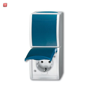 B&J2CKA001684A0316 / Kombination SCHUKO® Steckdose, mit Wippschalter Aus- und Wechselschalt / EAN 4011395992913