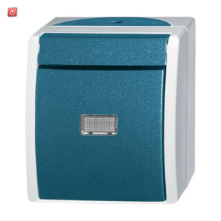 B&J2CKA001484A0054 / Wechsler-Wipptaster 1-polig mit neutraler Kalotte. IP 44 AP / EAN 4011395023921