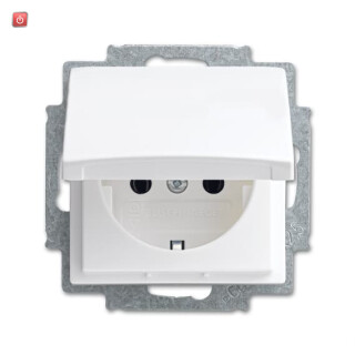 B&J2CKA002018A1511 / SCHUKO® Steckdosen-Einsatz mit Klappdeckel / EAN 4011395191248