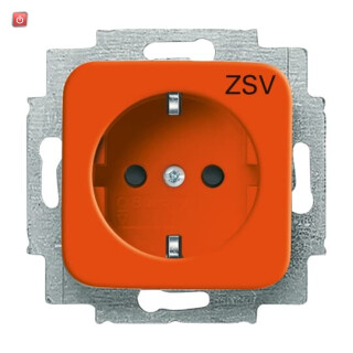 B&J2CKA002011A2233 / SCHUKO® Steckdosen-Einsatz mit Aufdruck / EAN 4011395472408