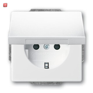 B&J2CKA002018A1520 / SCHUKO® Steckdosen-Einsatz mit Klappdeckel und int. erh. Berührungssch / EAN 4011395229217