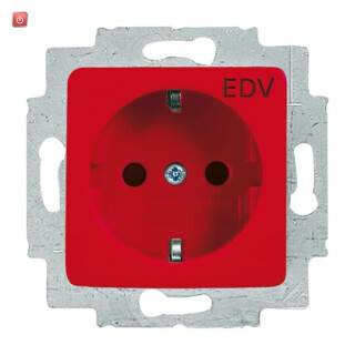 B&J2CKA002011A6254 / SCHUKO® Steckdosen-Einsatz mit Aufdruck "EDV" / EAN 4011395260067