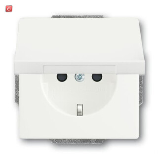 B&J2CKA002018A1530 / SCHUKO® Steckdosen-Einsatz mit Klappdeckel und int. erh. Berührungssch / EAN 4011395229323