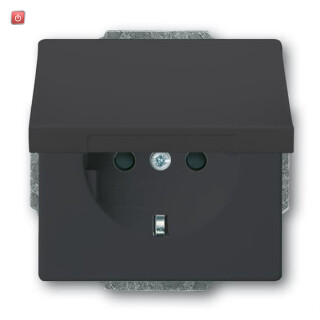 B&J2CKA002018A1526 / SCHUKO® Steckdosen-Einsatz mit Klappdeckel und int. erh. Berührungssch / EAN 4011395229286