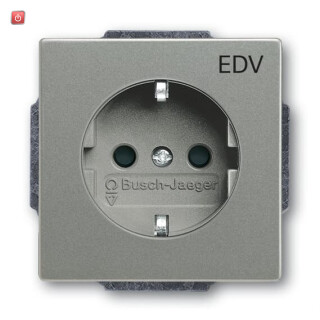 B&J2CKA002013A5462 / SCHUKO® Steckdosen-Einsatz mit Aufdruck "EDV" / EAN 4011395228555