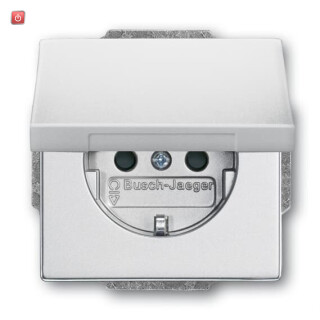 B&J2CKA002018A1528 / SCHUKO® Steckdosen-Einsatz mit Klappdeckel und int. erh. Berührungssch / EAN 4011395229309