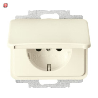B&J2CKA002018A1446 / SCHUKO® Steckdosen-Einsatz mit Klappdeckel / EAN 4011395919200