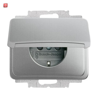 B&J2CKA002018A1466 / SCHUKO® Steckdosen-Einsatz mit Klappdeckel / EAN 4011395006313