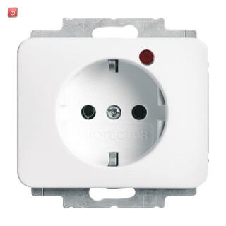 B&J2CKA002011A3823 / Busch-Protector® SCHUKO® Steckdosen-Einsatz mit Überspannungsschutz / EAN 4011395078754