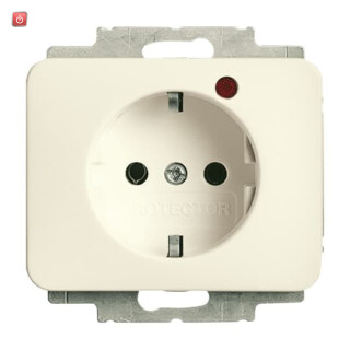 B&J2CKA002011A3821 / Busch-Protector® SCHUKO® Steckdosen-Einsatz mit Überspannungsschutz / EAN 4011395078716