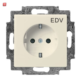 B&J2CKA002013A5267 / SCHUKO® Steckdosen-Einsatz mit Aufdruck "EDV" / EAN 4011395065457
