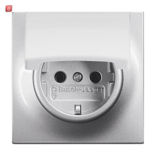 B&J2CKA002018A1489 / SCHUKO® Steckdosen-Einsatz mit Klappdeckel / EAN 4011395082768