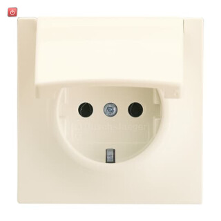 B&J2CKA002018A1488 / SCHUKO® Steckdosen-Einsatz mit Klappdeckel / EAN 4011395082898