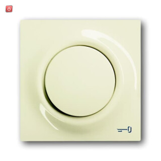 B&J2CKA001753A0074 / Zentralscheibe mit Betätigungsknopf und Glimmlampe / EAN 4011395082980