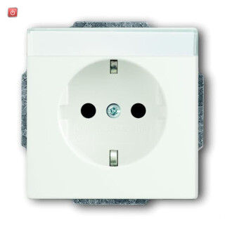 B&J2CKA002011A3881 / SCHUKO® Steckdosen-Einsatz mit Beschriftungsfeld / EAN 4011395128893