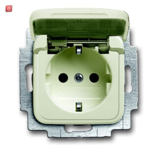 B&J2CKA002013A5306 / SCHUKO® Steckdosen-Einsatz mit Klappdeckel / EAN 4011395122839