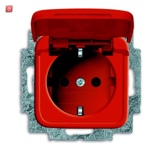 B&J2CKA002013A5308 / SCHUKO® Steckdosen-Einsatz mit Klappdeckel / EAN 4011395122853