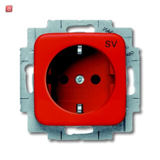 B&J2CKA002013A5317 / SCHUKO® Steckdosen-Einsatz mit Aufdruck / EAN 4011395122969
