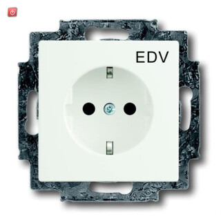B&J2CKA002013A5327 / SCHUKO® Steckdosen-Einsatz mit Aufdruck "EDV" / EAN 4011395129890